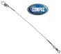 Compac Black Leader 3/Pack

- 30 lb test
- Black nylon coated, stainless steel wire leaders
- Metal crimpted ends
- Rigged with both interlock snap and barrel swivel
- Great strength and sensitivity
- Available in dirfferent Lenghts