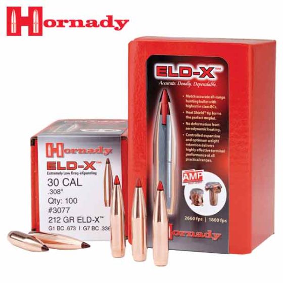 Hornady-7mm-.284’’-150-gr-ELD-X-Bullets