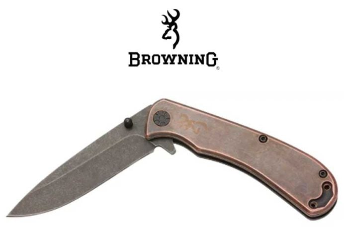 Couteau-pliant-Browning-Rivet-Cuivre