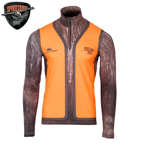 Chandail De Chasse Sportchief The Beast Hunt Demi-Zip JT Moose Camo Orange