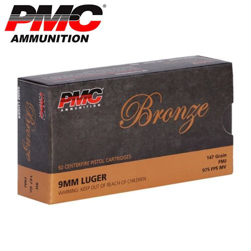 PMC Bronze 9mm 147 gr FMJ Ammunition 50/Pack