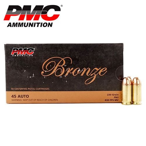 Munitions PMC Bronze .45 ACP 230 gr FMJ 50/boîte