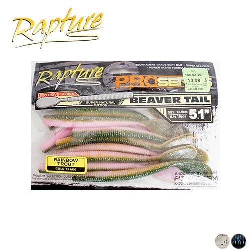 Rapture ProSeries Beaver Tail 5.1" Lure 10/Pack