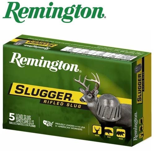 Munitions Remington Slugger 12 GA 2 3/4" 1 oz Slug 5/boîte