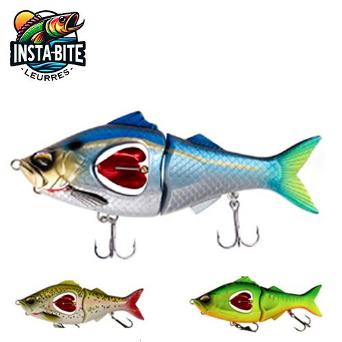 Leurre Insta-Bite Multi-Articulé à Coeur Rotatif 