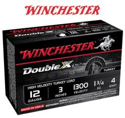 Munitions Winchester Double X 12 ga. 3'' 1-3/4 oz #4 