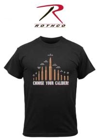 T-Shirt-Rothco-'Choose Your Caliber'-noir