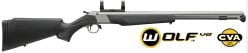 Carabine à Poudre Noire CVA Wolf V2 Rifle Noire & Acier Inox. .50 Cal 26'' 