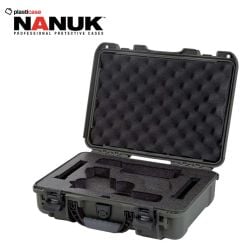 Nanuk-910-Glock-2Up-Olive-Pistol-Case