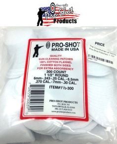 Pro-Shot Patches  6MM- .30 Cal 1.5'' Rond x 300