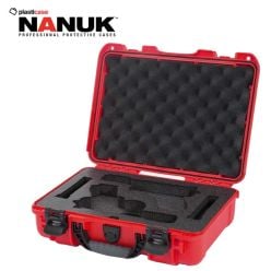 Nanuk-910-Glock-2-Up-Red-Pistol-Case