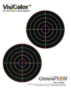 Champion Visicolor Sight-In Adhesive Targets 10/pkg