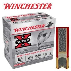  Winchester Super-X 12 ga. 2-3/4" 1-1/16 oz #3 Shotshells