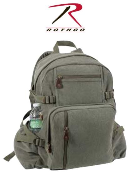 Jumbo-Vintage-Olive-Drab-Canvas-Backpack