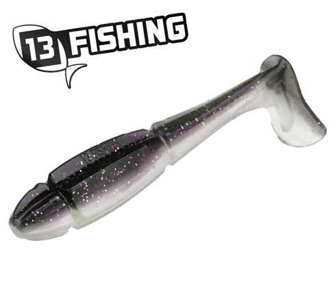 13 Fishing Churro 4.25'' Paddle Tail Swimbait Purple Rain