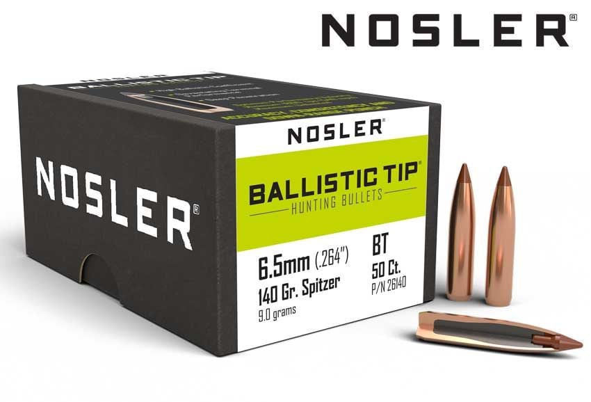 Nosler Ballistic Tip Hunting 6.5mm 140 gr Bullets Londero Sports