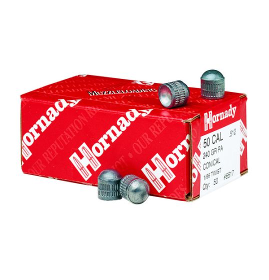 Hornady .50 Cal 240 gr PA Conical 240 gr Projectiles