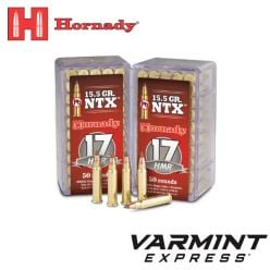 Hornady Varmint Express Rimfire 17 HMR 15.5 gr NTX 50/Box Ammunition