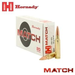 Hornady Match .308 Win 168 gr BTHP Match 20/Box Ammunition