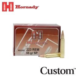 Hornady Custom 223 Remington 55 gr SP 50/Box Ammunition