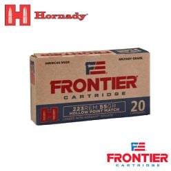 Hornady Frontier 223 Remington 55 gr HP Match 20/Box Ammunition