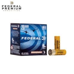 Munitions Federal Speed-Shok 20 ga 2.75'' 3/4 oz #6 acier 25/pqt