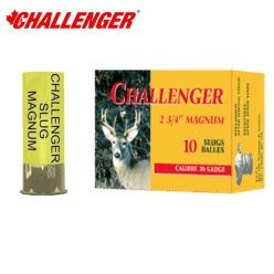 Challenger Big Game 20 ga 2.75'' 7/8 oz Rifled Slug Ammunition 10/Box