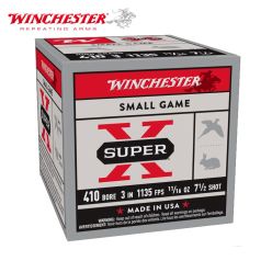 Munitions Winchester Super-X .410 ga 3'' 11/16 oz #7.5 25/pqt
