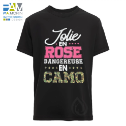 DCP ''Jolie en rose, dangereuse en camo'' T-Shirt