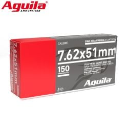 Munitions Aguila 7.62x51mm 150 gr Full Metal Jacket Boat Tail 20/pqt