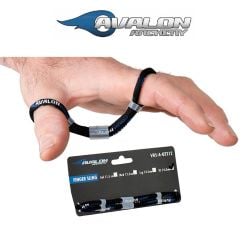dragonne-de-doigt-avalon-archery-en-nylon-ajustable-xl-14-5-cm-noir