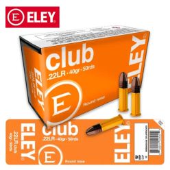 ELEY Club .22 LR 40 gr Round Nose Ammunition 50/Box