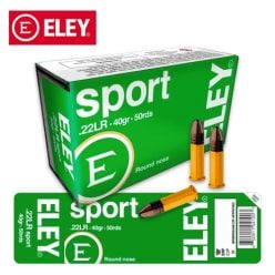 ELEY Sport .22 LR 40 gr Round Nose Ammunition 50 Box