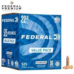 Federal Champion Training Rimfire .22 LR 36 gr CPHP Ammunition 525 per Box