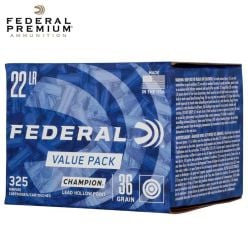 Federal Champion Training - Rimfire .22 LR 36 gr LHP Ammunition 325/Box