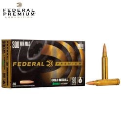 Federal Gold Medal Sierra MatchKing 300 Win Mag 190 gr BT HP Ammunition 20/Box