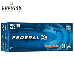 Federal Power-Shok 222 Rem 50 gr JSP Ammunition