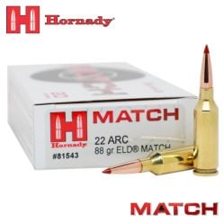 Hornady Match 22 ARC 88 gr ELD Match 20/Box Ammunition