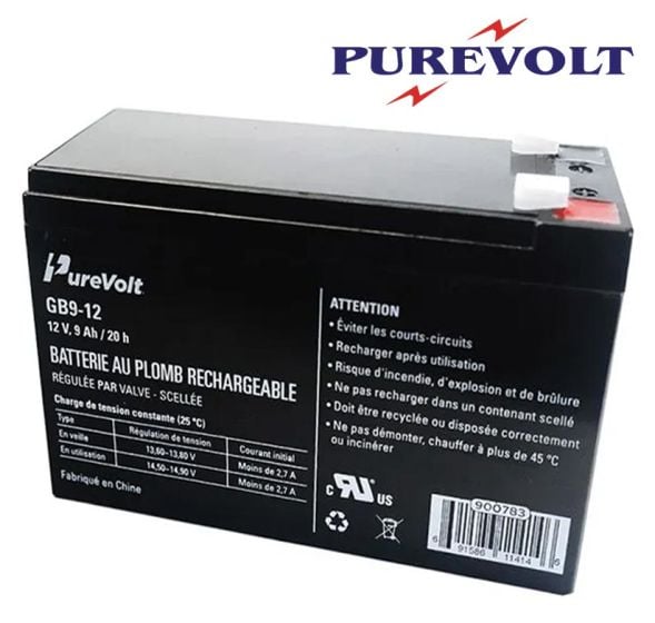 Purevolt-12 V -9 Ah-Rechargeable-Sealed-Lead-Acid-Battery