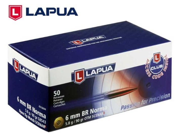 Lapua 6mm BR Norma ScenarL 90 grain Ammunition Londero Sports