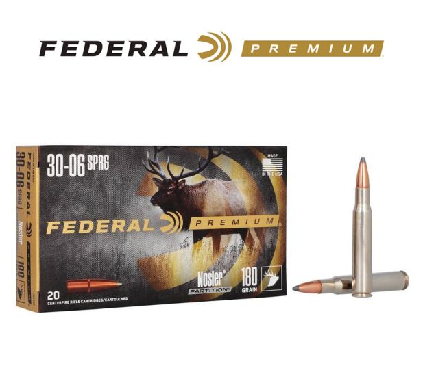 Munitions Federal Premium 30-06 Springfield 180 Gr Nosler Partition