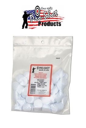 Pro-Shot 7mm-.38 Cal. / 6mm Benchrest - 1 3/4" Square Patches 1000 Count