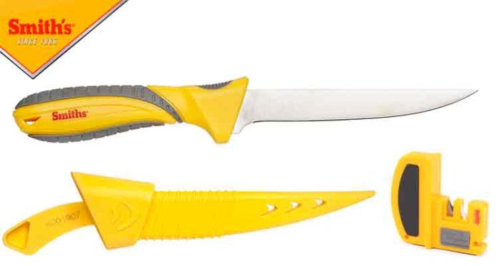 Smith's Knife & Fillet Sharpener with Mr. Crappie 6 in. Stainelss Fillet Knife Impulse Combo