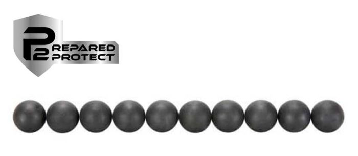P2P .50 cal Black Rubber Balls 10/pack