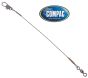 Compac Black Leader 3/Pack

- 30 lb test
- Black nylon coated, stainless steel wire leaders
- Metal crimpted ends
- Rigged with both interlock snap and barrel swivel
- Great strength and sensitivity
- Available in dirfferent Lenghts