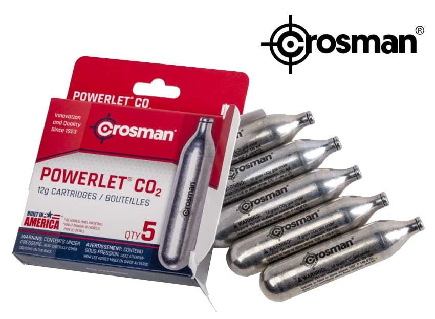 CROSMAN Paquet De 5 Cartouches, Powerlet, CO2, Calibre 12