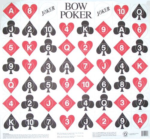 Cible en Papier Poker