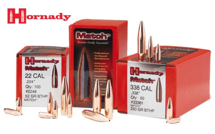 Hornady-22-cal-52-gr-.224’’-BTHP-Match-Bullets