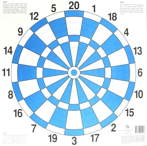 Darts Paper Target