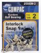 Compac Silver Welded Ball Bearing Swivels with Interlock Snaps